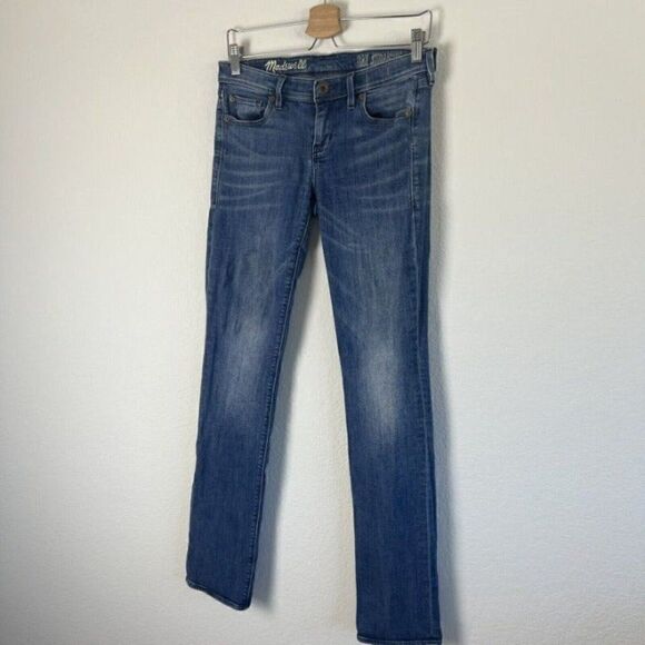 Madewell Low Rise Rail Straight Leg Denim Blue Jeans Women's 26 Dark Wash - Picture 8 of 11